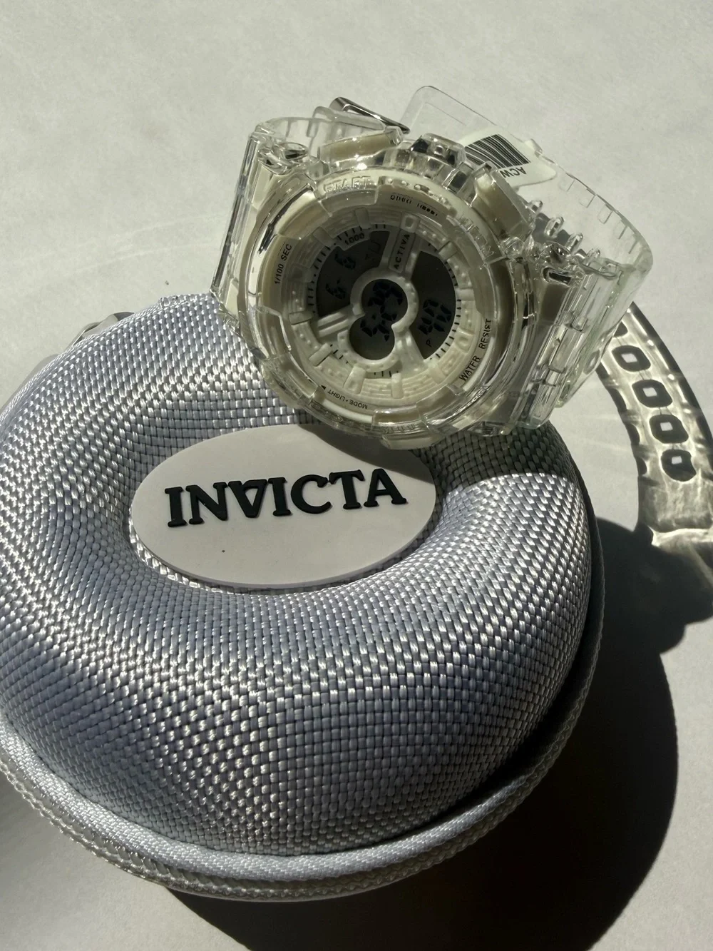 NEW Invicta Unisex Watch Bundle White Activa + Case & Keychain